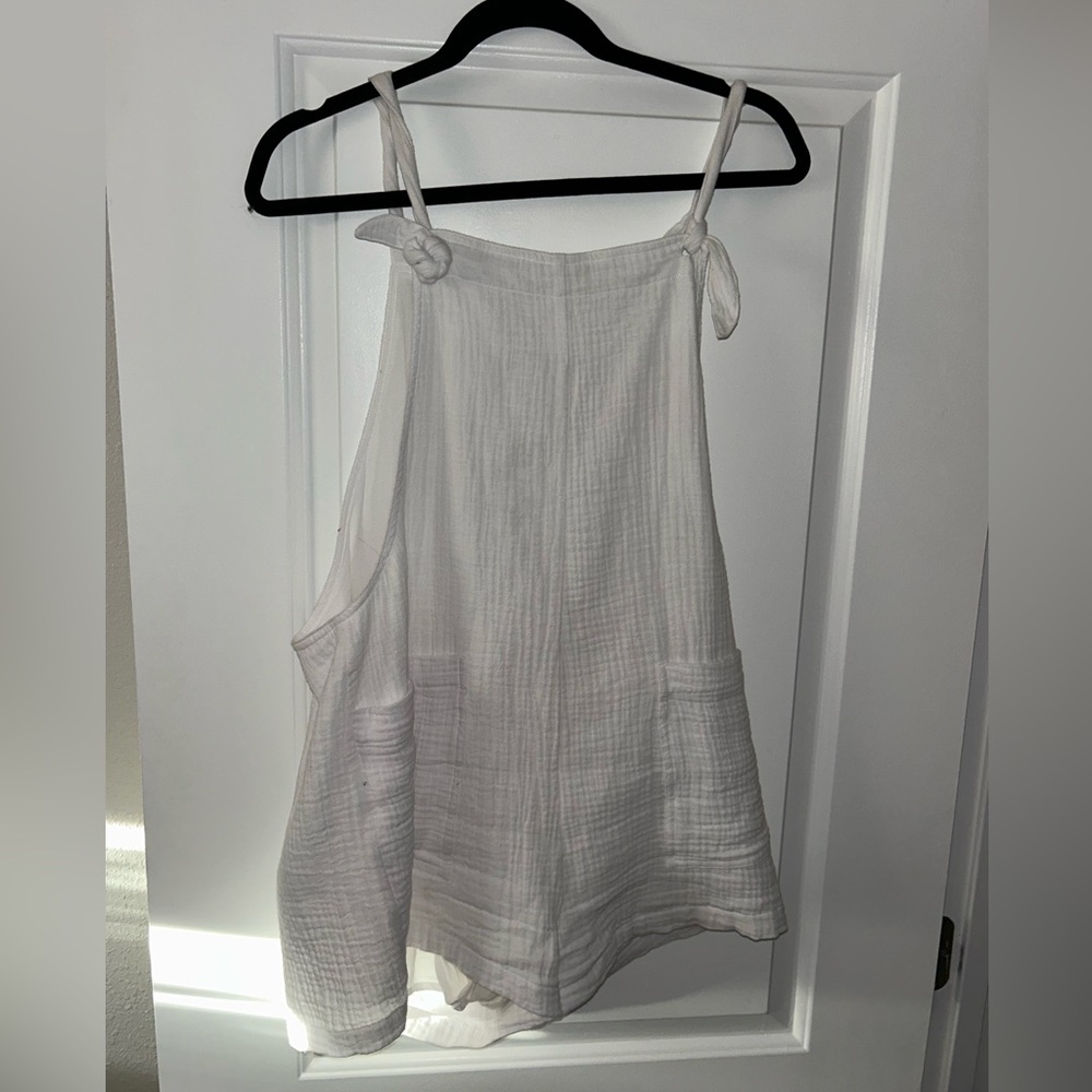 Cute white overalls